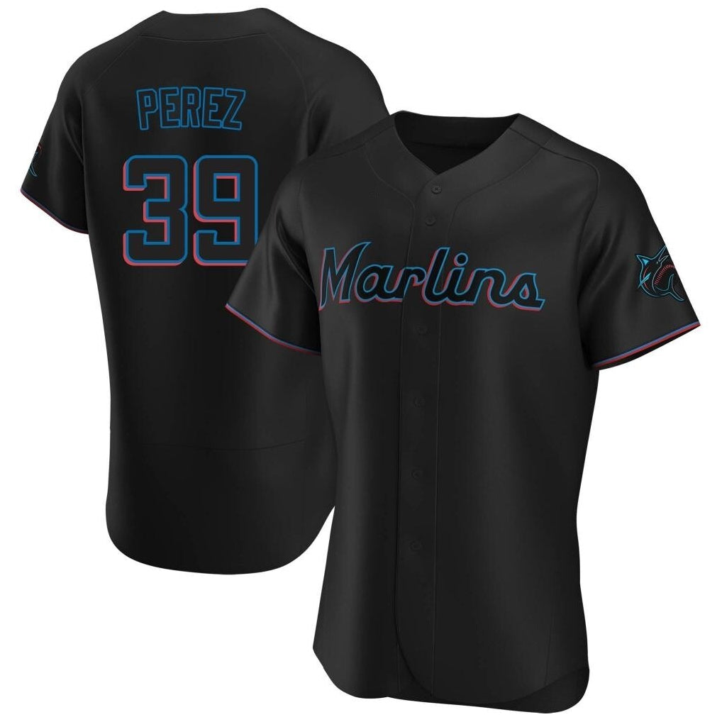 Mdoa M.Marlins #39 Eury Perez Player Black Home Limited Elite Stitched Jerseys