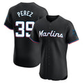 Mdoa M.Marlins #39 Eury Perez Player Black Vapor Home Limited Elite Stitched Jerseys