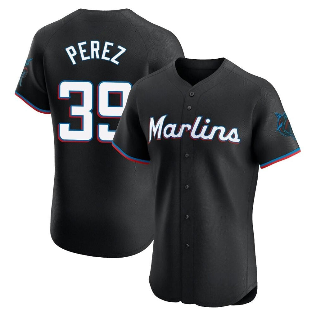 Mdoa M.Marlins #39 Eury Perez Player Black Vapor Home Limited Elite Stitched Jerseys