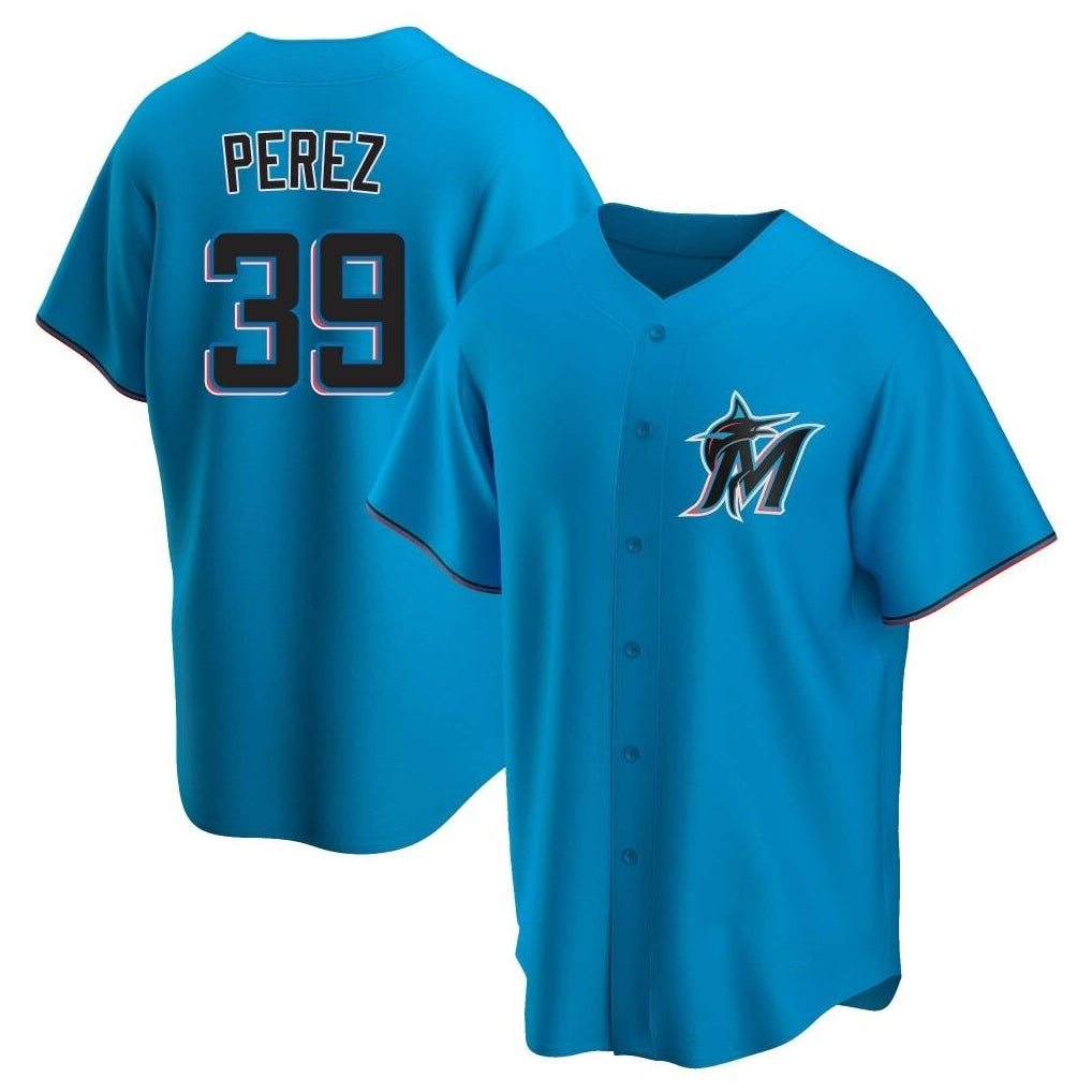 Mdoa M.Marlins #39 Eury Perez Player Blue Home Game Stitched Jerseys