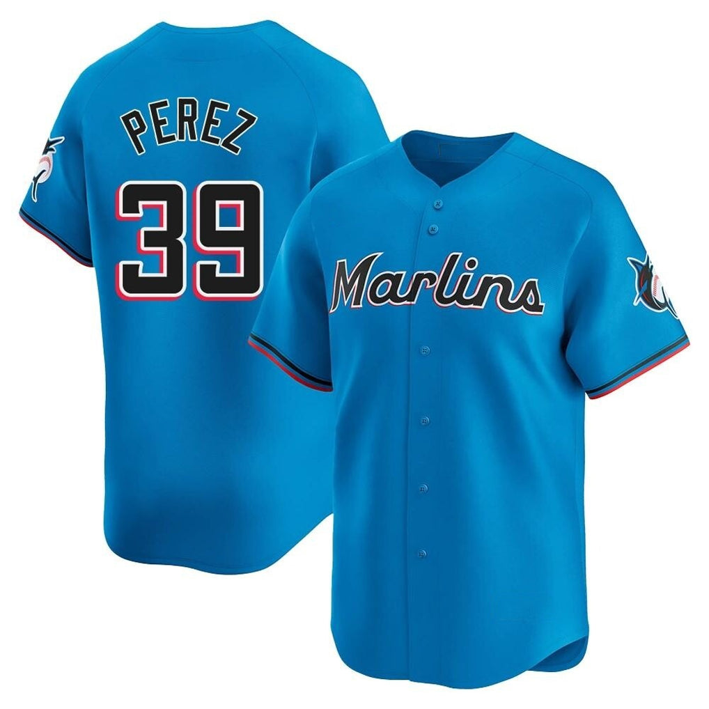 Mdoa M.Marlins #39 Eury Perez Player Blue Home Limited Stitched Jerseys