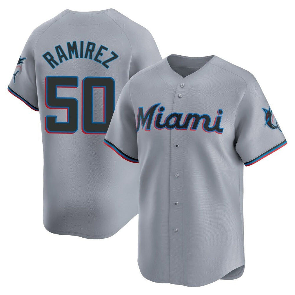 Mdoa M.Marlins #50 Agustin Ramirez Player Gray Home Limited Stitched Jerseys