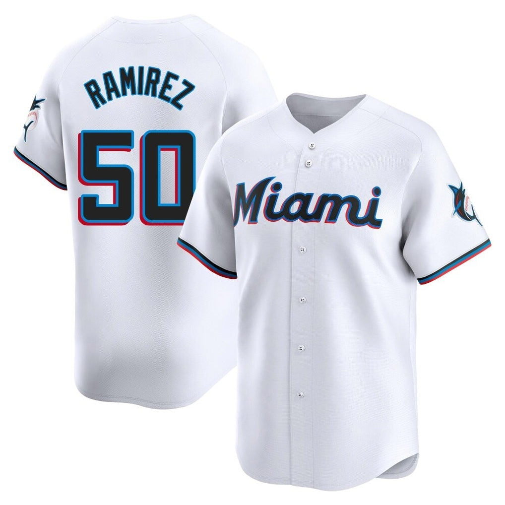 Mdoa M.Marlins #50 Agustin Ramirez Player White  Home Limited Stitched Jerseys