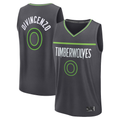Mdoa M.Timberwolves #0 Donte DiVincenzo Charcoal Fast Break Replica Player Stitched Jerseys - Statement Edition