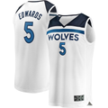 Mdoa M.Timberwolves #5 Anthony Edwards White Fast Break Replica Player Stitched Jerseys - Association Edition