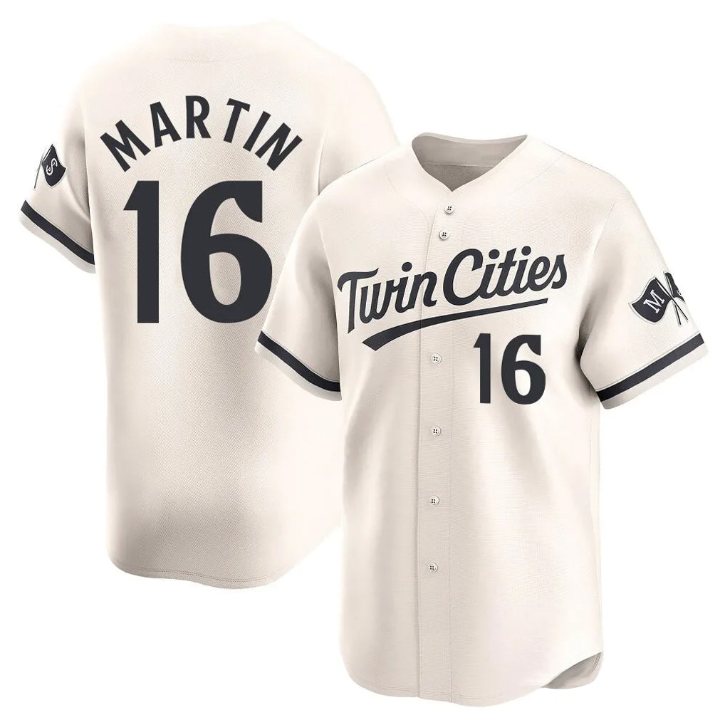 Mdoa M.Twins #16 Austin Martin Player Cream Home Limited Stitched Jerseys