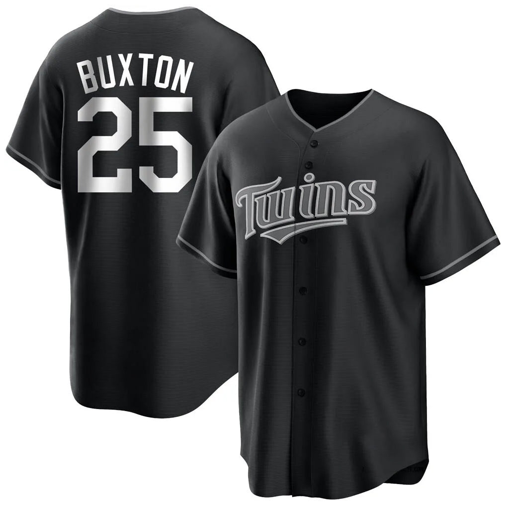 Mdoa M.Twins #25 Byron Buxton Player Black Home Game Stitched Jerseys