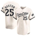 Mdoa M.Twins #25 Byron Buxton Player Cream Home Limited Stitched Jerseys