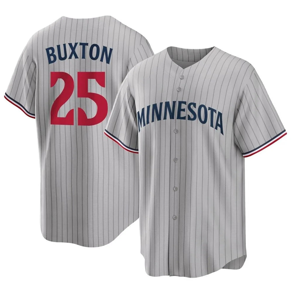 Mdoa M.Twins #25 Byron Buxton Player Gray Game Limited Home Stitched Jerseys