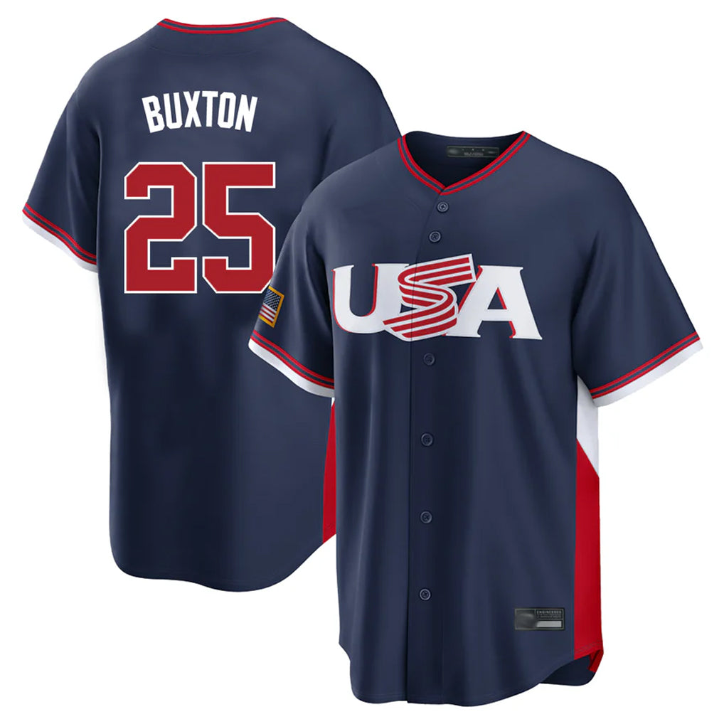 Mdoa M.Twins #25 Byron Buxton Player Navy USA 2026 World Classic Limited Home Stitched Jerseys