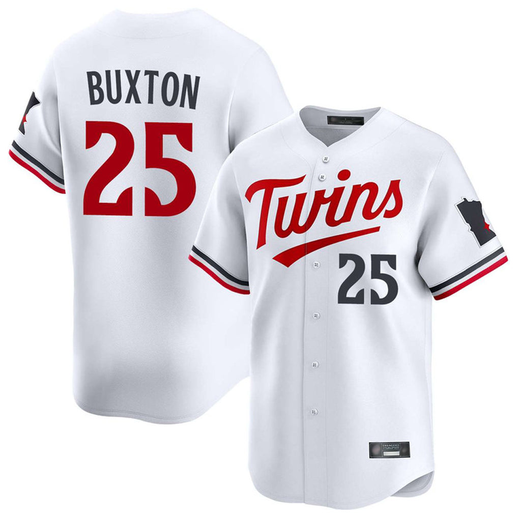 Mdoa M.Twins #25 Byron Buxton Player White Home Limited Stitched Jerseys