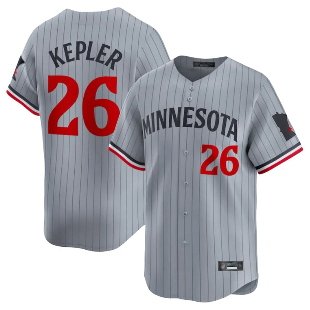 Mdoa M.Twins #26 Max Kepler Player Gray Home Limited Stitched Jerseys