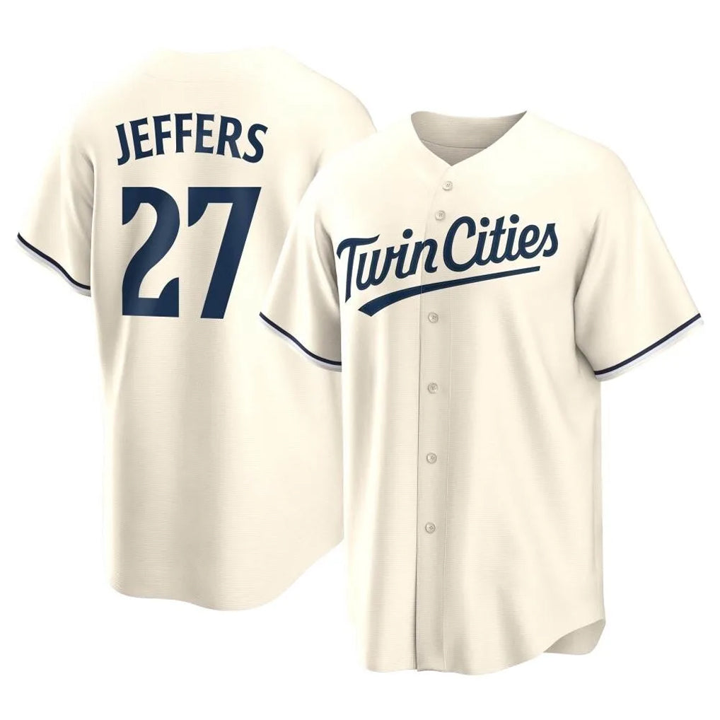 Mdoa M.Twins #27 Ryan Jeffers Player Cream Game Limited Home Stitched Jerseys