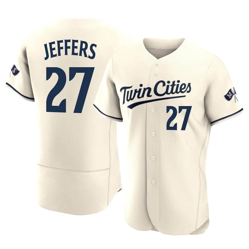Mdoa M.Twins #27 Ryan Jeffers Player Cream Home Limited Elite Stitched Jerseys