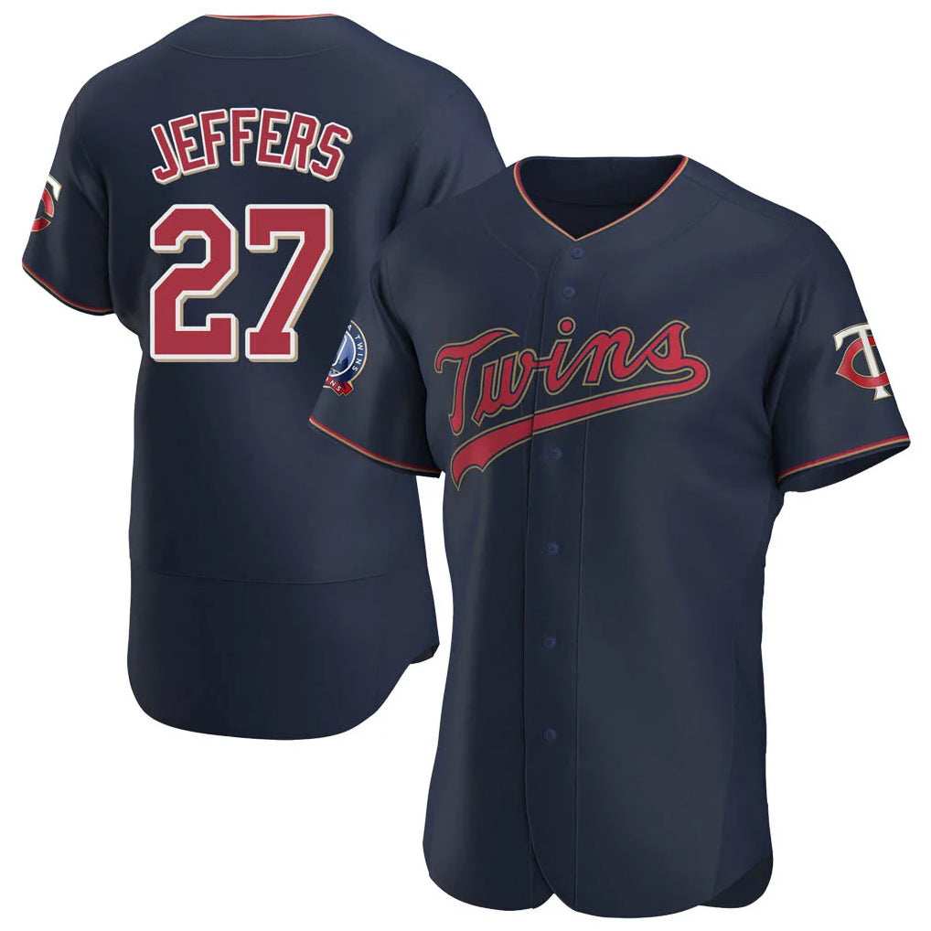 Mdoa M.Twins #27 Ryan Jeffers Player Navy 60th Home Limited Elite Stitched Jerseys