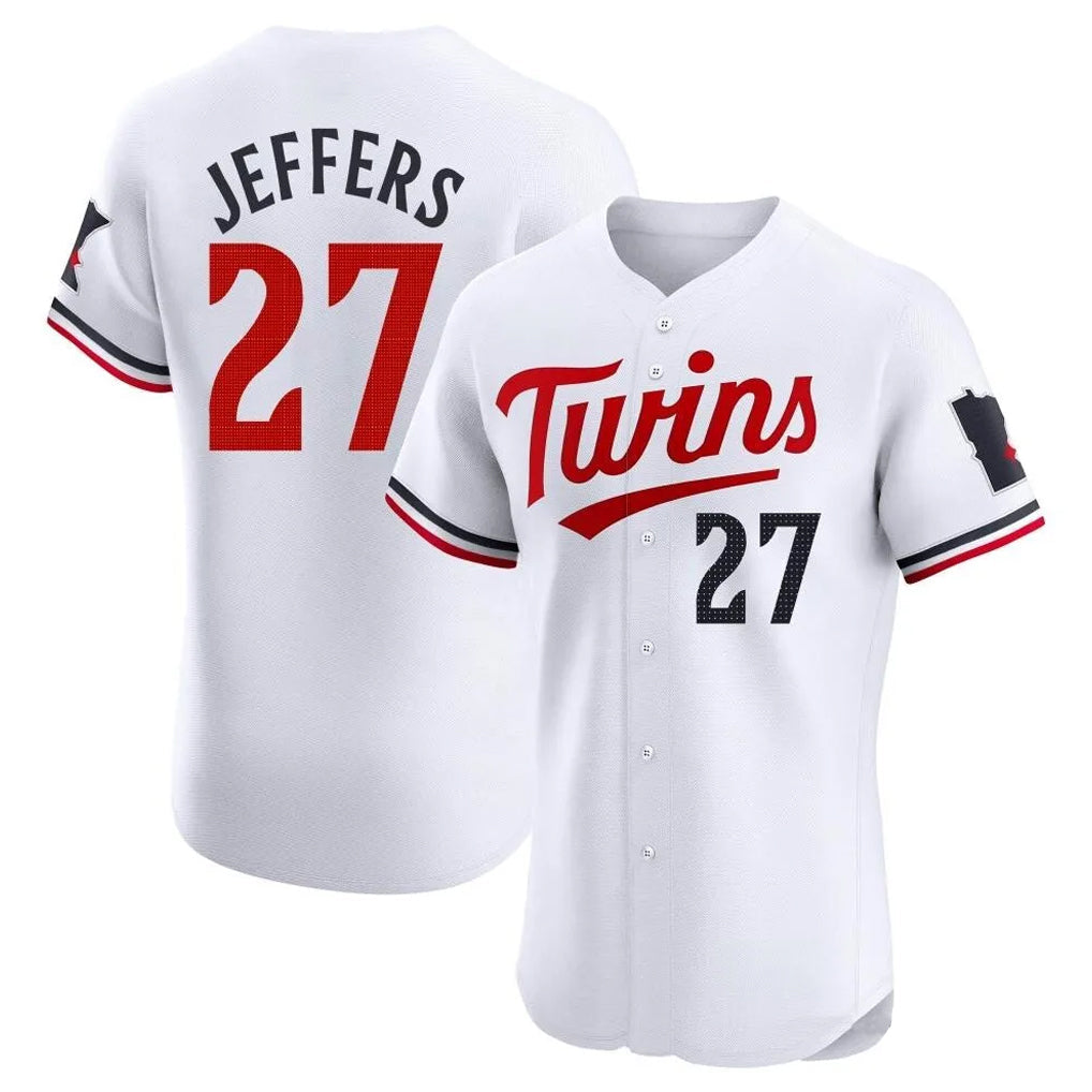 Mdoa M.Twins #27 Ryan Jeffers Player White Home Limited Elite Stitched Jerseys