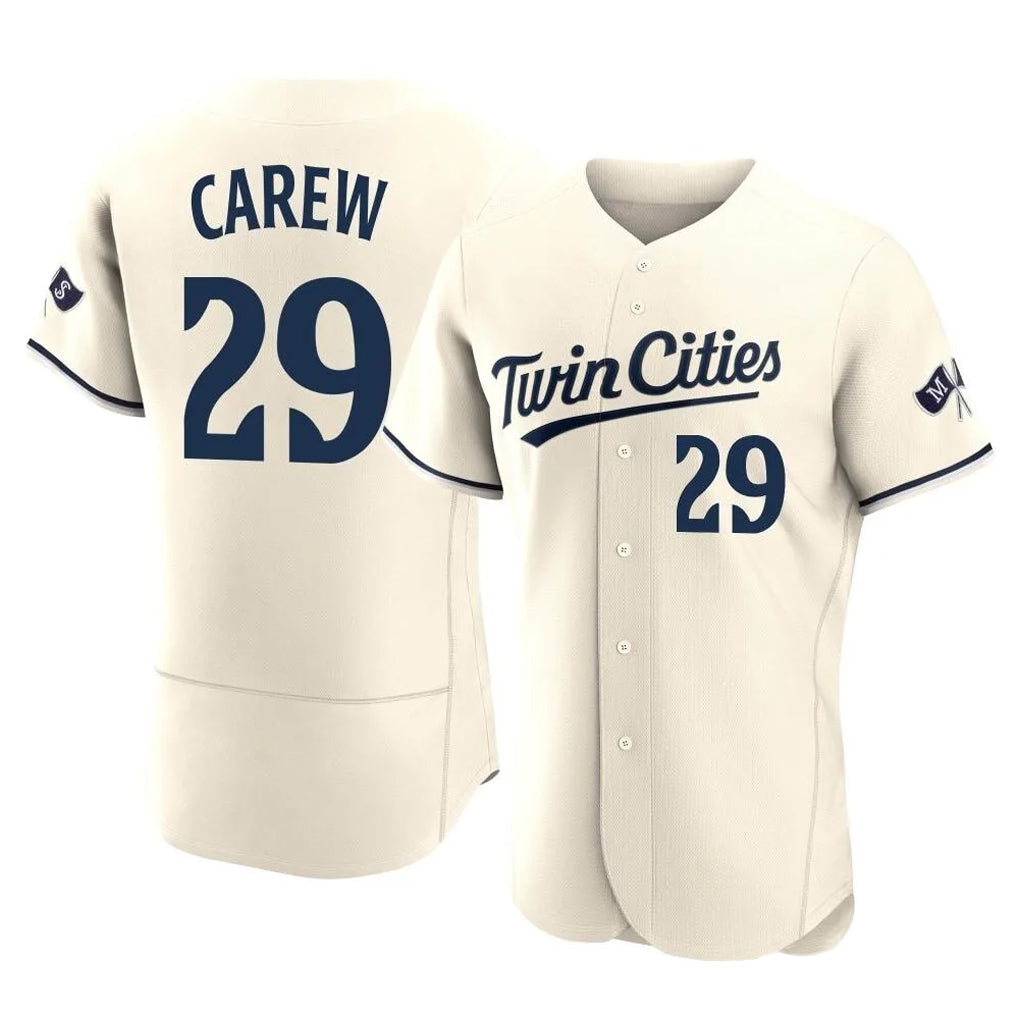 Mdoa M.Twins #29 Rod Carew Player Cream Home Limited Elite Stitched Jerseys
