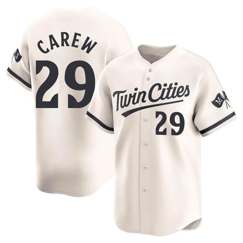 Mdoa M.Twins #29 Rod Carew Player Cream Home Limited Stitched Jerseys