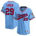 Mdoa M.Twins #29 Rod Carew Player Light Blue Throwback Cooperstown Collection Limited T-shirt Stitched Jerseys
