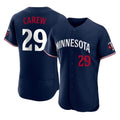 Mdoa M.Twins #29 Rod Carew Player Navy Replica Home Limited Elite Stitched Jerseys