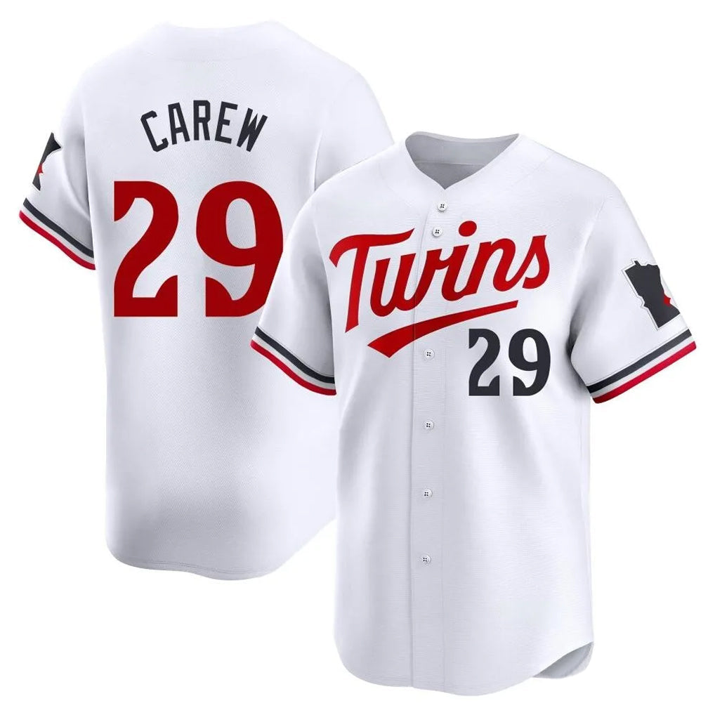 Mdoa M.Twins #29 Rod Carew Player White Home Limited Stitched Jerseys