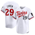 Mdoa M.Twins #29 Rod Carew Player White Home Limited Stitched Jerseys