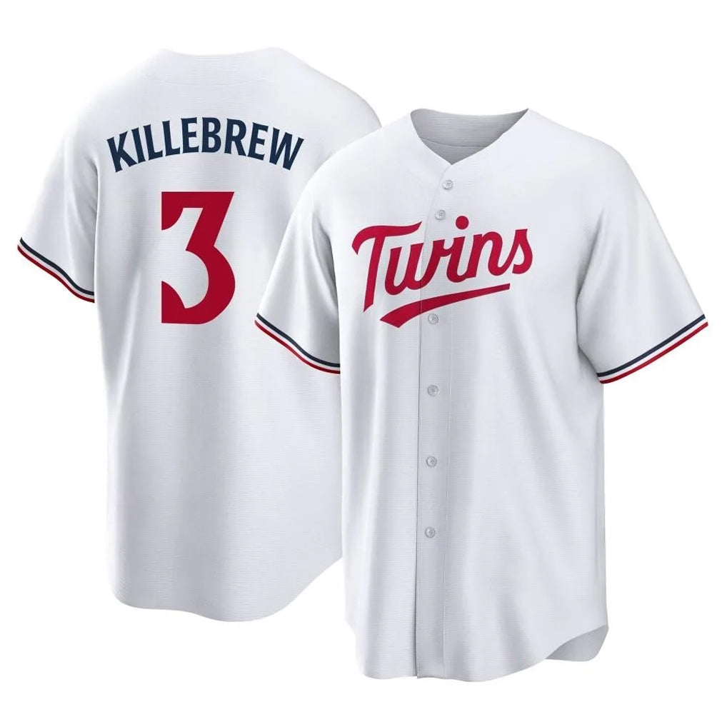 Mdoa M.Twins #3 Harmon Killebrew Player White Home Game Stitched Jerseys