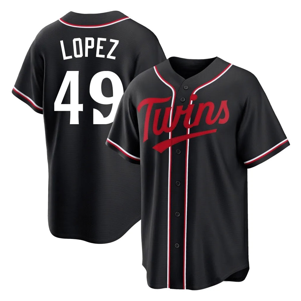 Mdoa M.Twins #49 Pablo Lopez Player Black Fashion Out Home Limited Stitched Jerseys