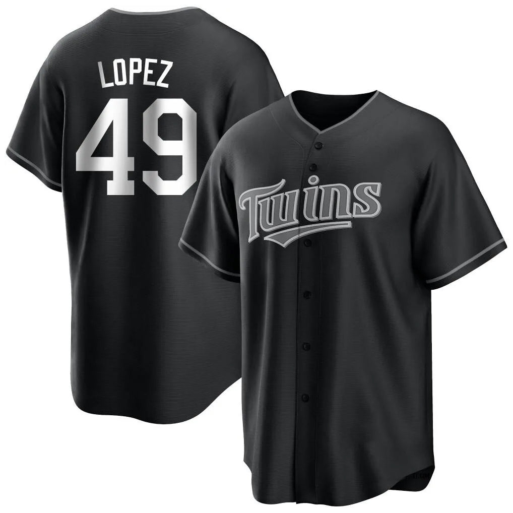 Mdoa M.Twins #49 Pablo Lopez Player Black Home Game Stitched Jerseys