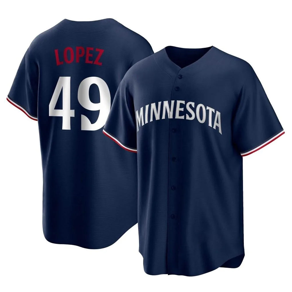 Mdoa M.Twins #49 Pablo Lopez Player Navy Replica Alternate Home Stitched Jerseys