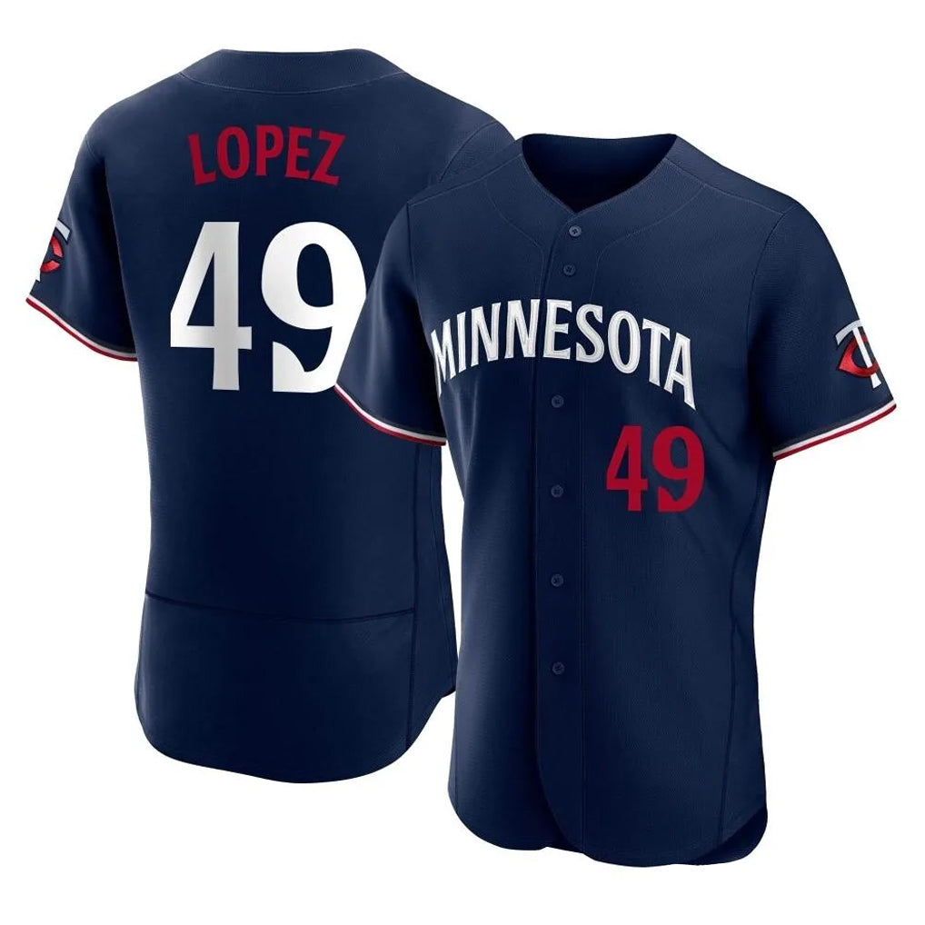 Mdoa M.Twins #49 Pablo Lopez Player Navy Replica Home Limited Elite Stitched Jerseys