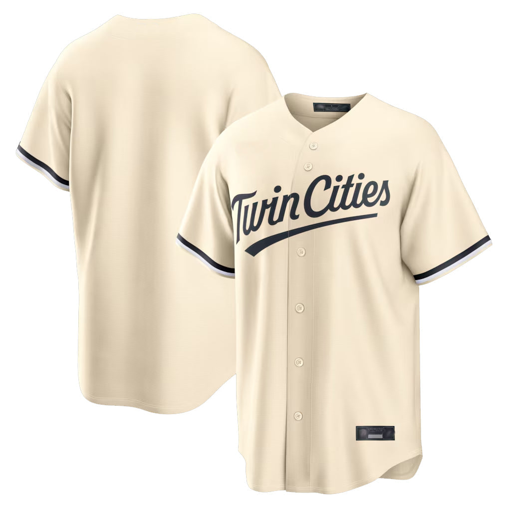 Mdoa Minnesota Twins Blank Player Cream Game Limited Home Stitched Jerseys