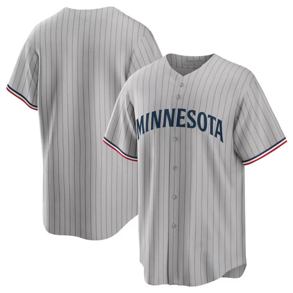 Mdoa Minnesota Twins Blank Player Gray Game Limited Home Stitched Jerseys