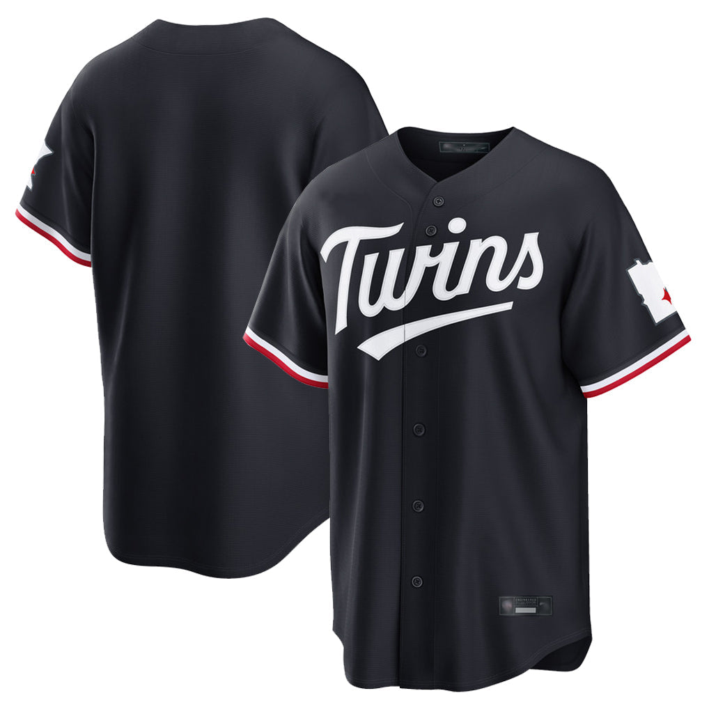 Mdoa Minnesota Twins Blank Player Navy Home Game Stitched Jerseys