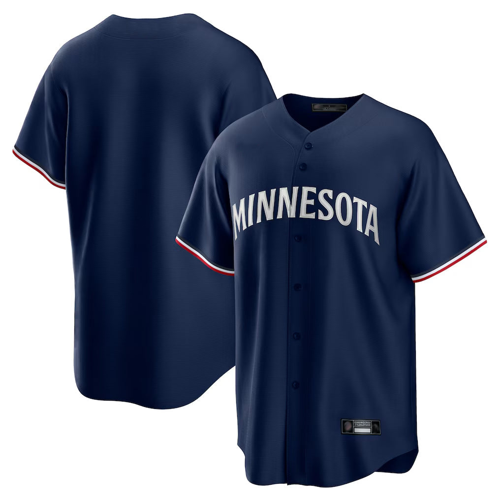 Mdoa Minnesota Twins Blank Player Navy Replica Alternate Home Stitched Jerseys