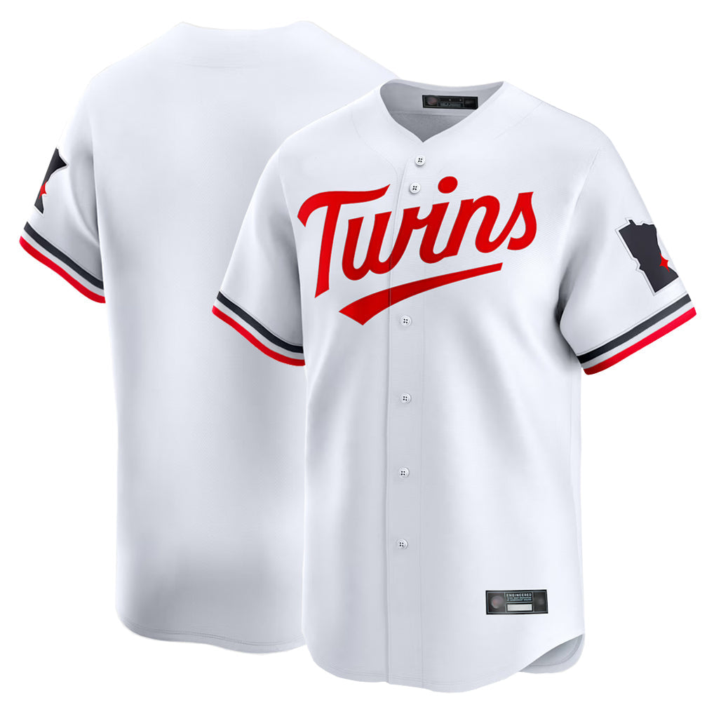 Mdoa Minnesota Twins Blank Player White Home Limited Stitched Jerseys