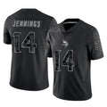Mdoa MN.Vikings #14 Jauan Jennings Player Black Reflective LImited Home Game Stitched Jerseys