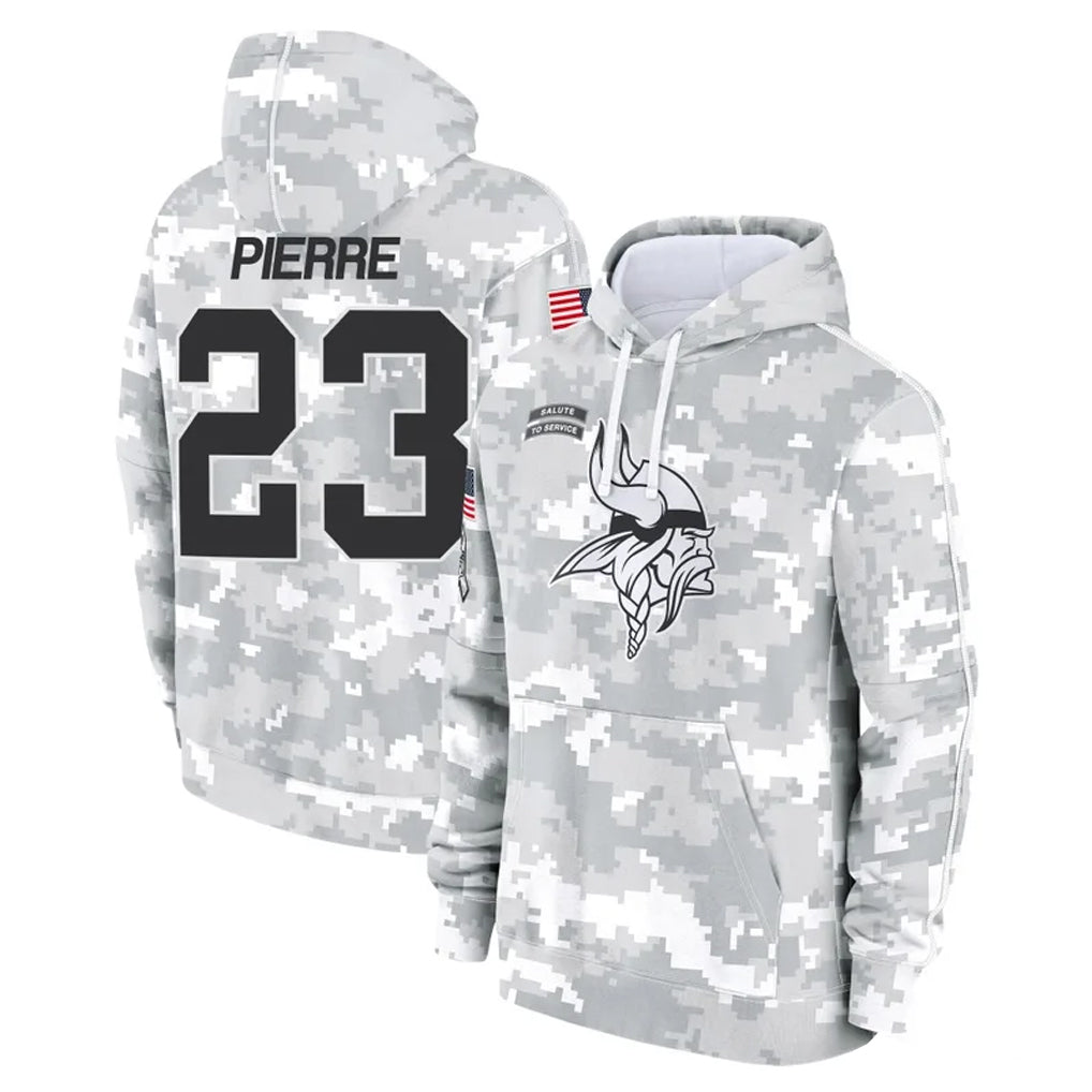 Mdoa MN.Vikings #23 James Pierre Player Arctic Camo Salute to Service Pullover Hoodies Limited Game Stitched Jerseys