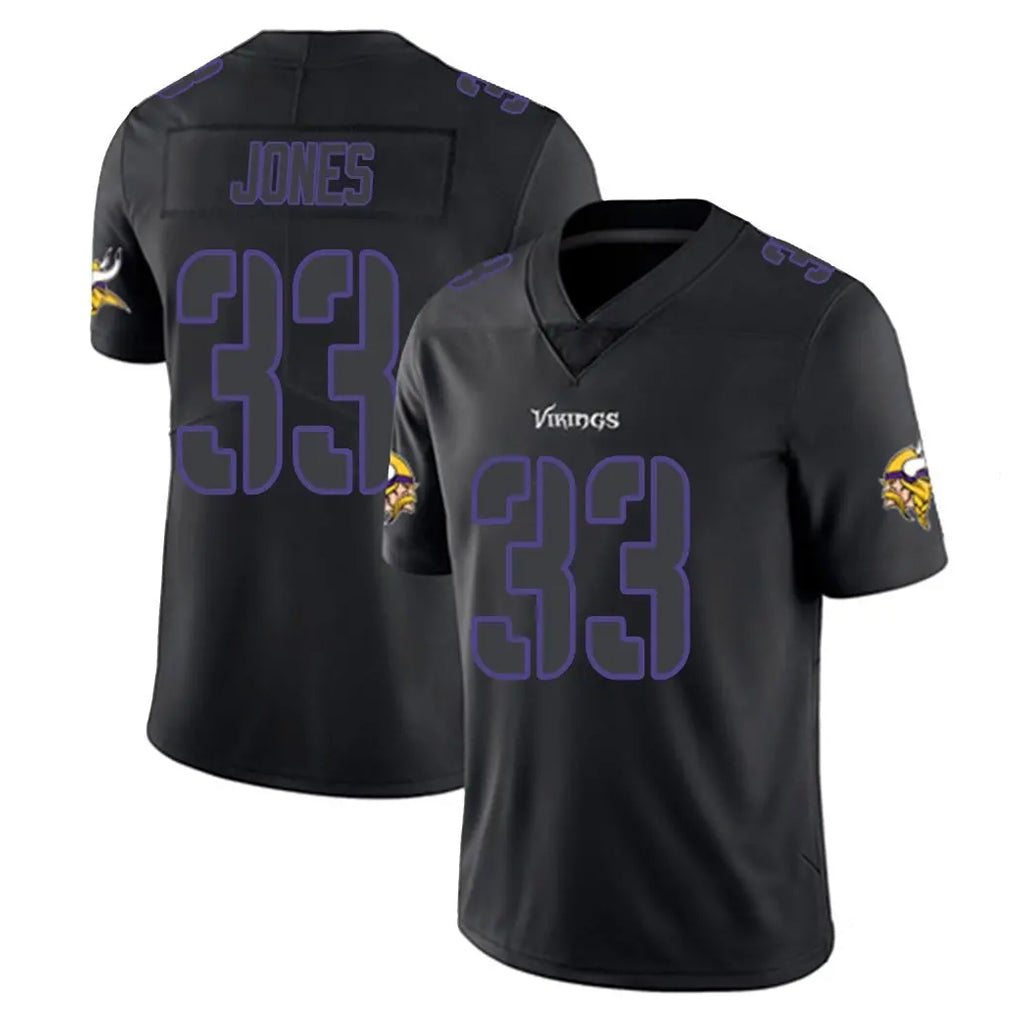 Mdoa MN.Vikings #33 Aaron Jones Sr. Player Black Impact LImited Home Game Stitched Jerseys