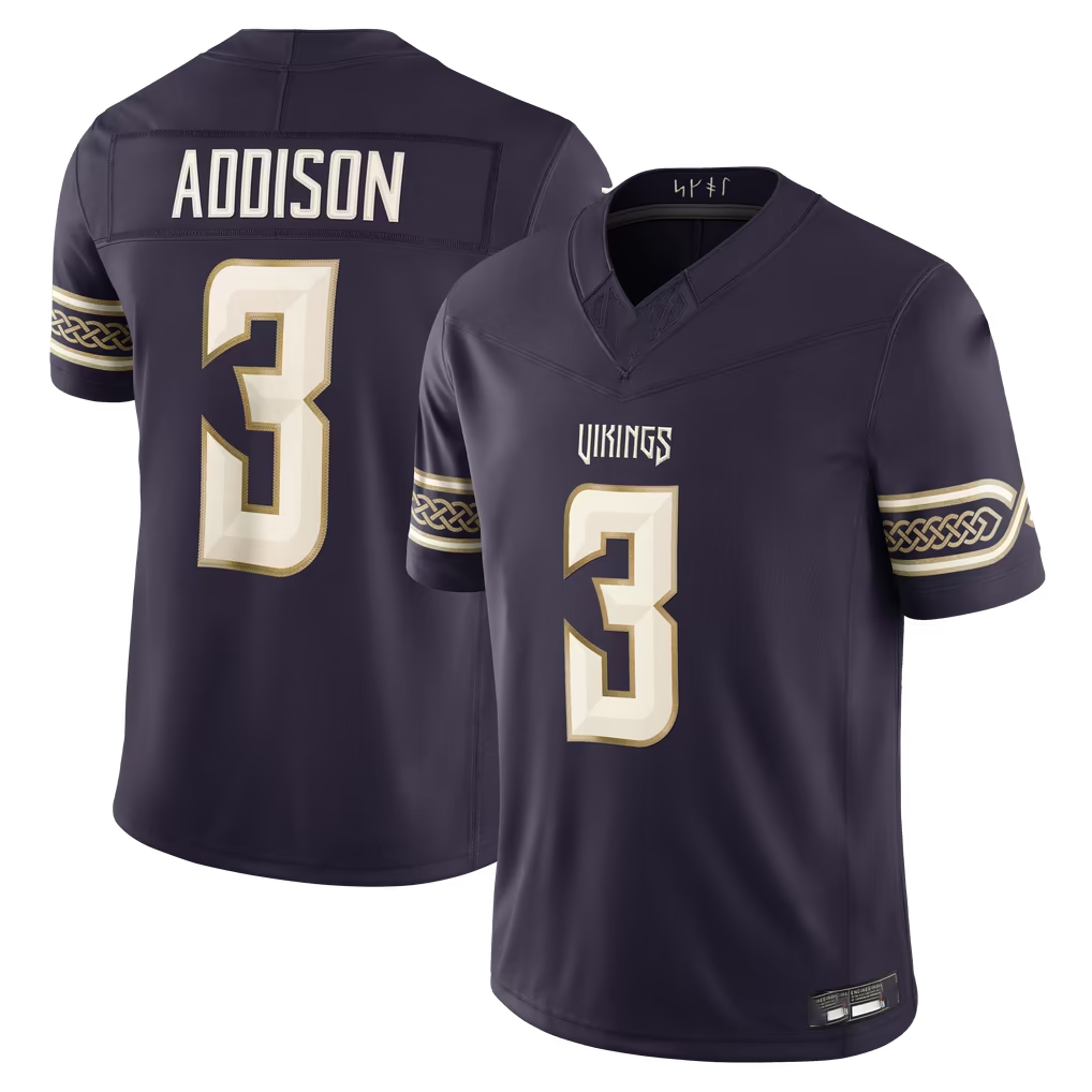 Mdoa MN.Vikings #3 Jordan Addison Purple 2026 Rivalries Collection Limited Stitched Jerseys