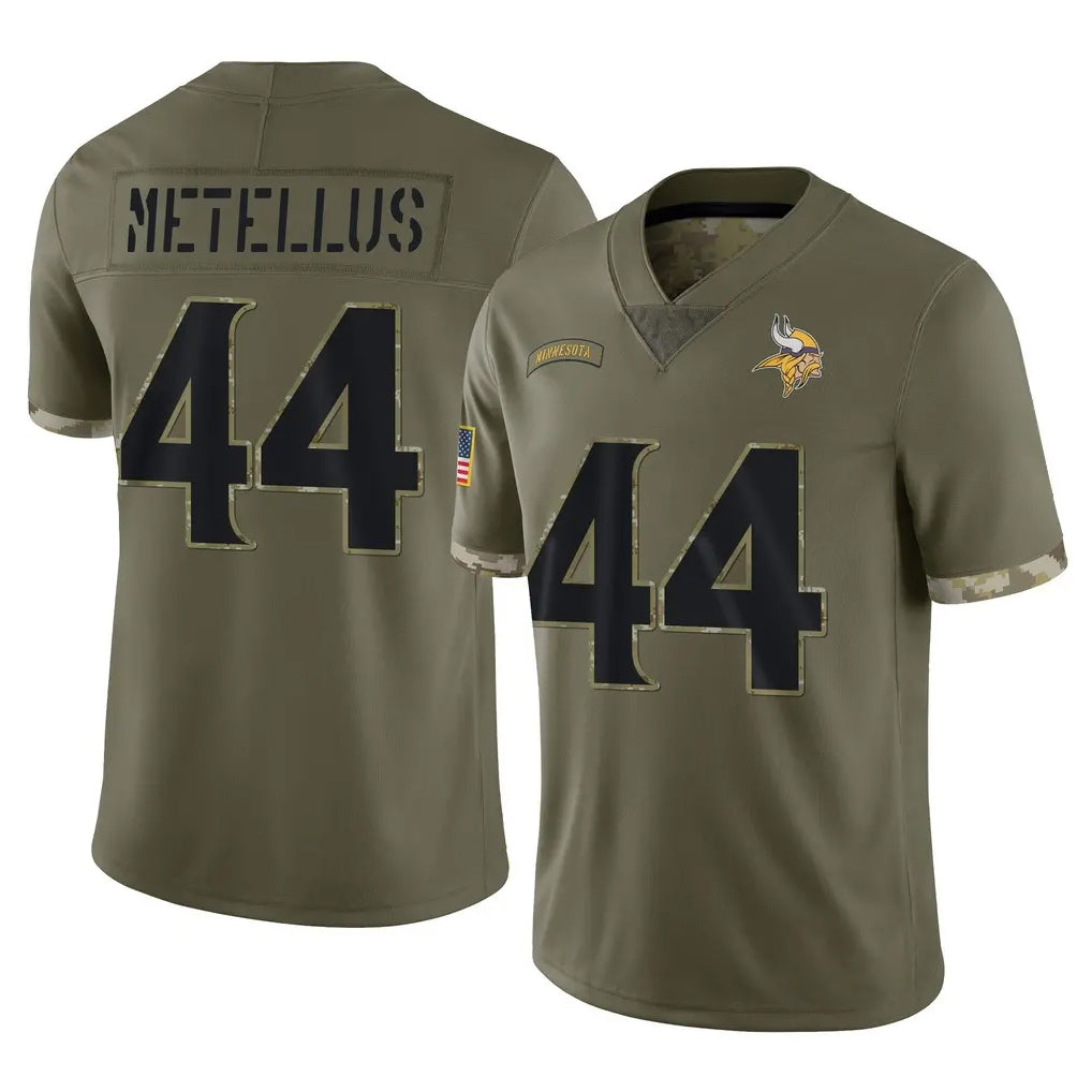 Mdoa MN.Vikings #44 Josh Metellus Player Olive Salute To Service Limited Stitched Jerseys