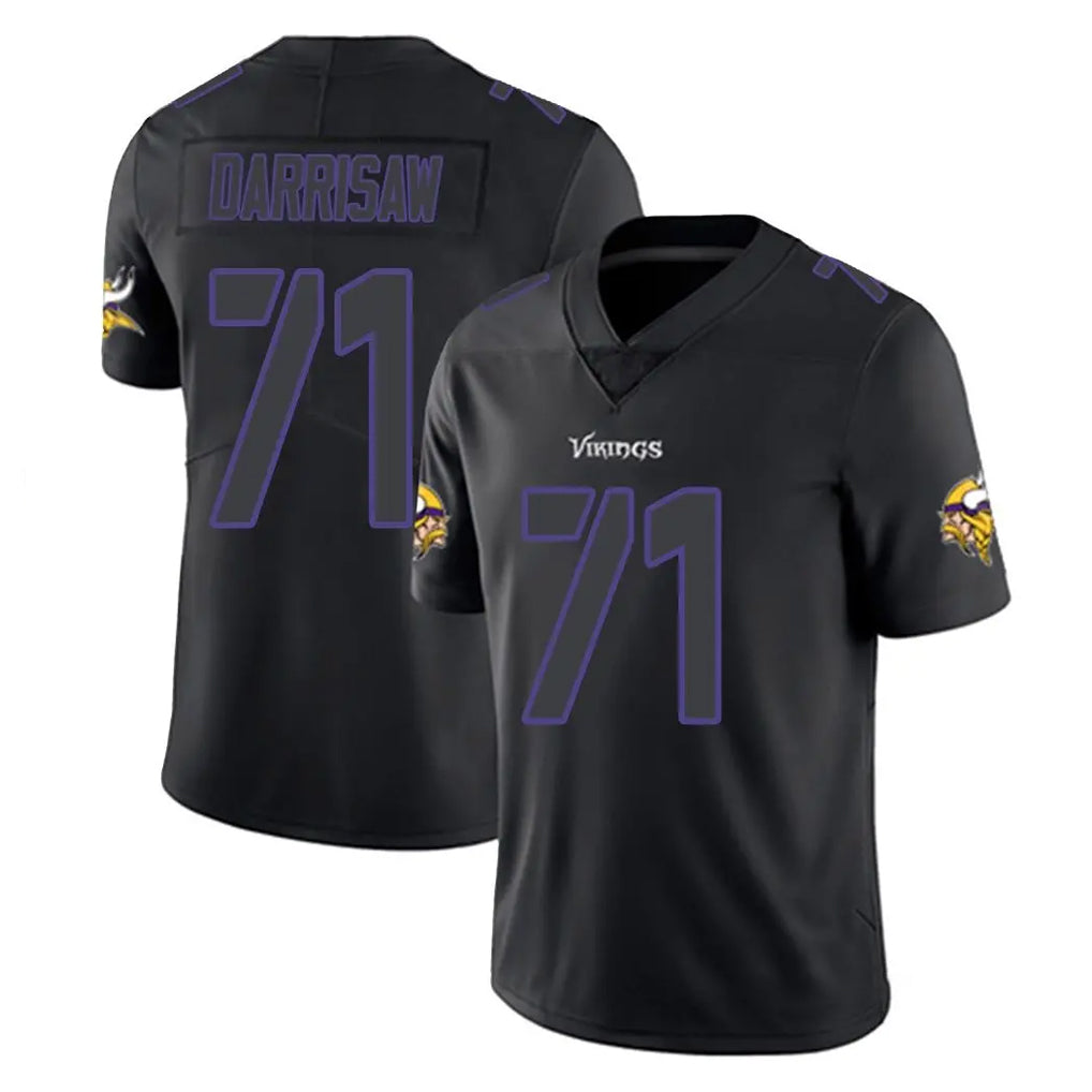 Mdoa MN.Vikings #71 Christian Darrisaw Player Black Impact LImited Home Game Stitched Jerseys
