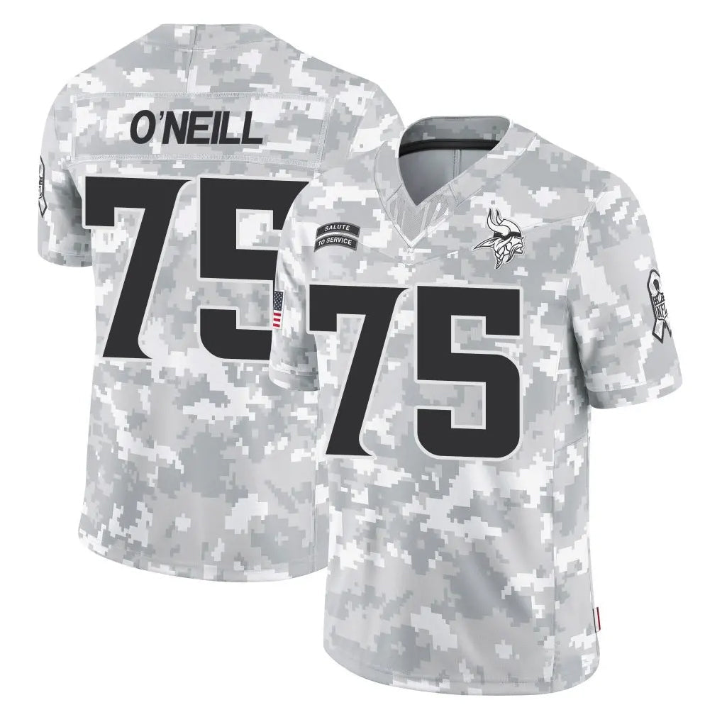 Mdoa MN.Vikings #75 Brian O'Neill Player Arctic Camo Salute To Service Limited Game Stitched Jerseys