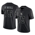 Mdoa MN.Vikings #75 Brian O'Neill Player Black Reflective LImited Home Game Stitched Jerseys