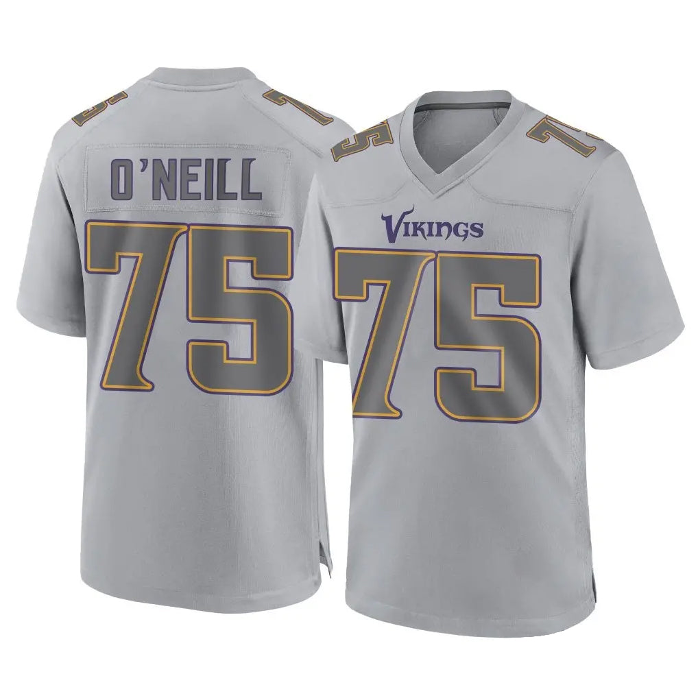 Mdoa MN.Vikings #75 Brian O'Neill Player Gray Atmosphere Fashion Home Game Stitched Jerseys