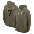 Mdoa MN.Vikings #7 Byron Murphy Jr. Player Olive Salute to Service Pullover Hoodies Limited Stitched Jerseys