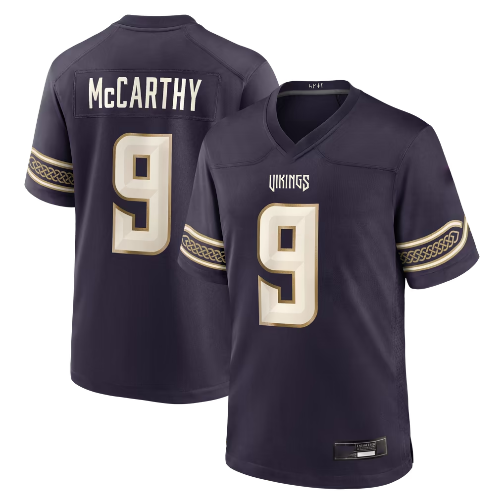 Mdoa MN.Vikings #9 J.J. McCarthy Purple 2026 Rivalries Collection Game Stitched Jerseys