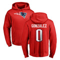 Mdoa NE.Patriots #0 Christian Gonzalez Player Red LOGO Pullover Hoodies Home Game Stitched Jerseys