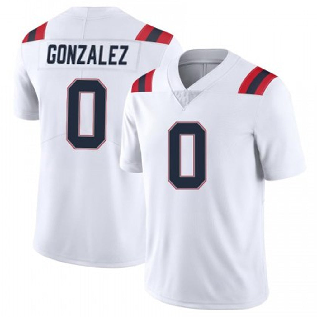 Mdoa NE.Patriots #0 Christian Gonzalez Player White Vapor Untouchable Home Game Stitched Jerseys