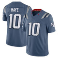 Mdoa NE.Patriots #10 Drake Maye Player Storm Blue Rivalries Collection Limited Stitched Jerseys